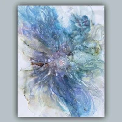 Alcohol Ink & Mixed Media Art Bloom Away The Gloom by Aarushi Malik