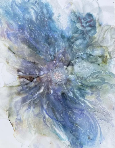 Alcohol Ink & Mixed Media Art Bloom Away The Gloom by Aarushi Malik