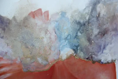 Alcohol Ink & Mixed Media Art Fluttering Whispers by Aarushi Malik